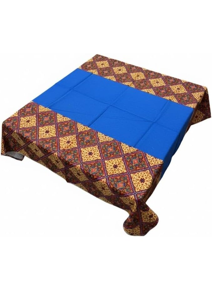 Khayami Duck Fabric Table Cover with Khayami Edges – Blue – 100×150 cm